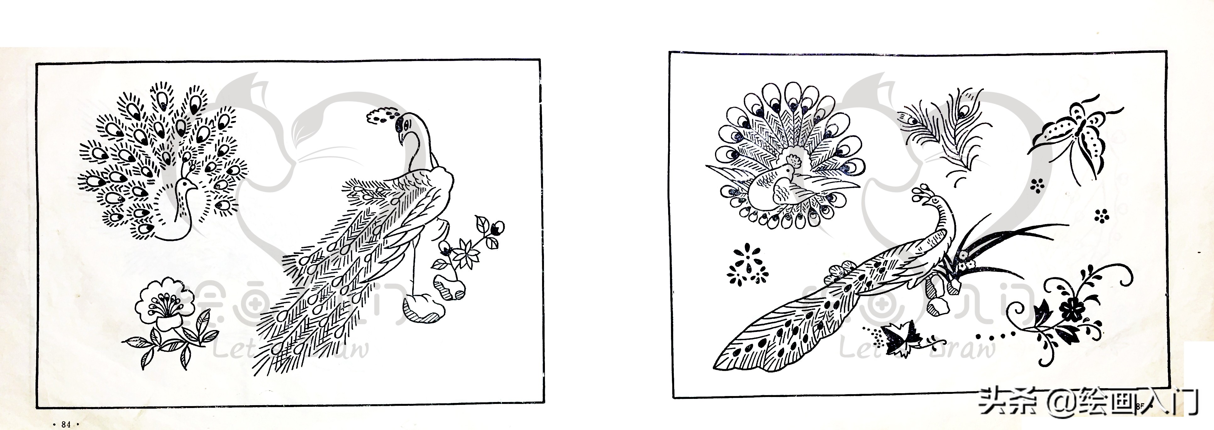 简笔画分享图片,简笔画刺绣可爱小图案