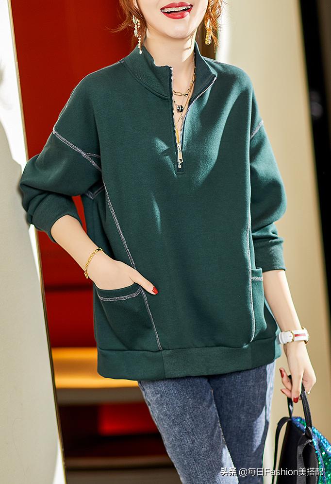 微胖女生穿什么版型卫衣,微胖冬季卫衣毛衣穿什么