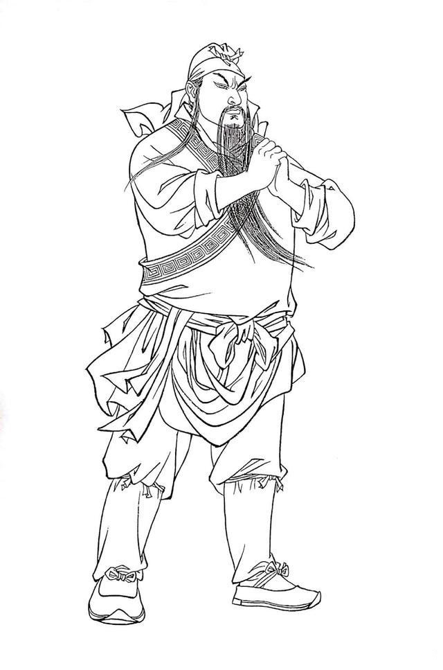 人物工笔白描线稿男青年,工笔白描人物图谱