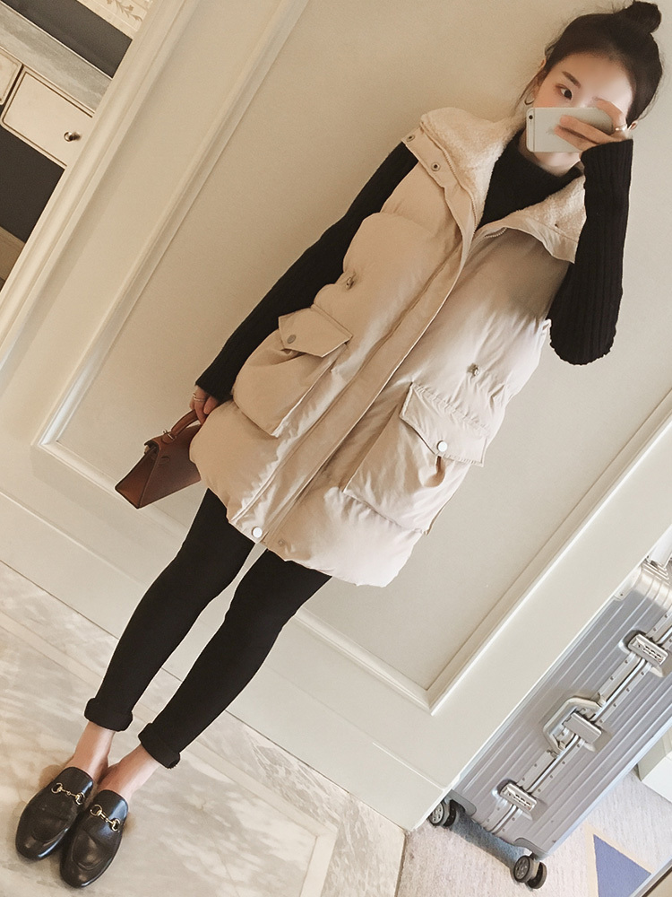 中长款洋气时髦马甲版型正,长款修身棉马甲怎么搭配