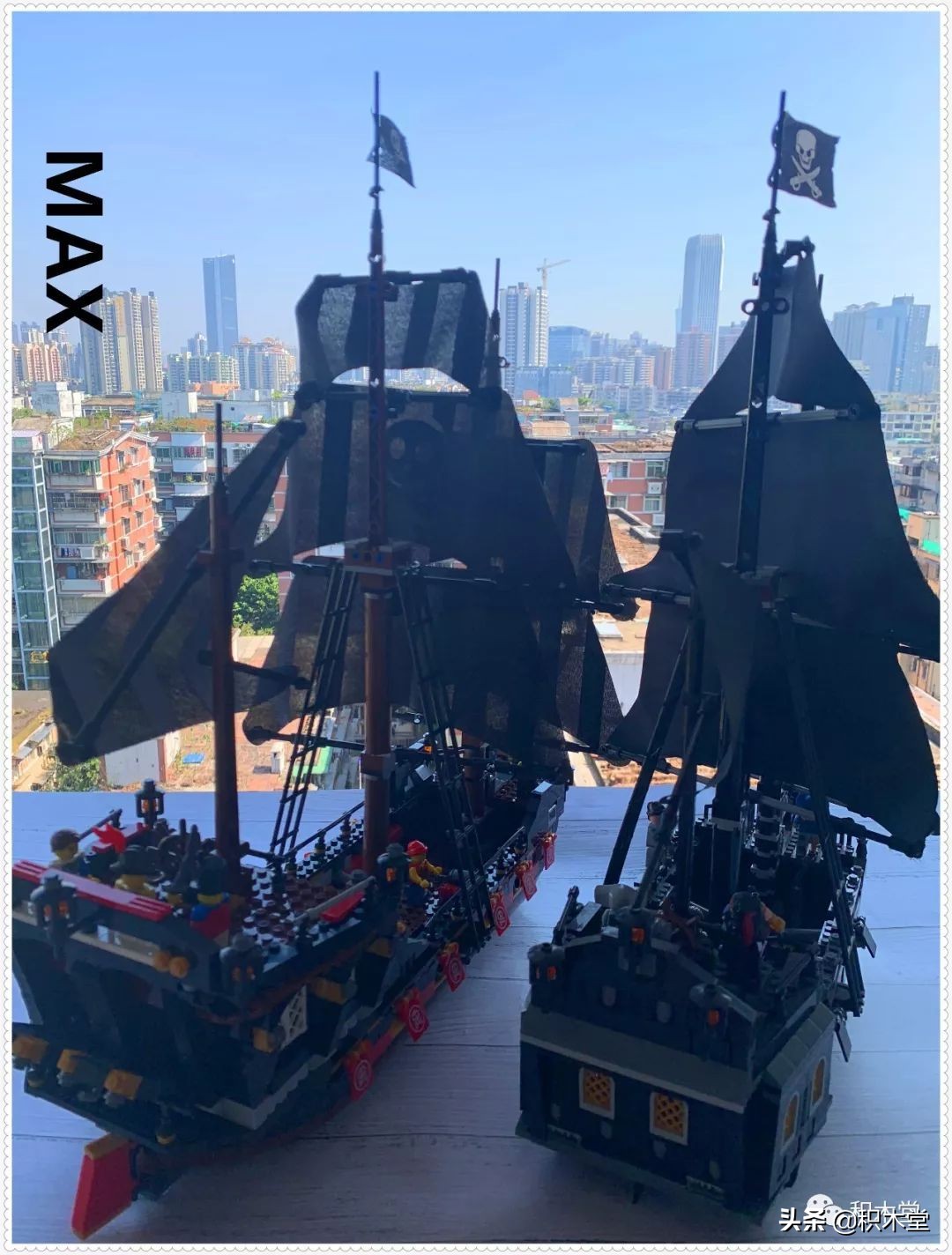 「虚测评」哲高积木QL1801海盗船之骷髅冒险号