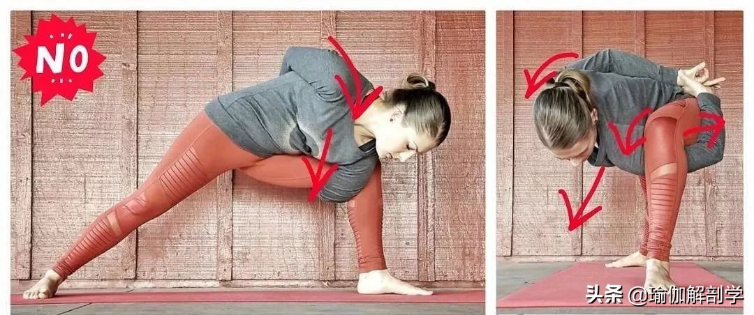10个最新瑜伽体式正误对比图,瑜伽最容易错的正误对比图