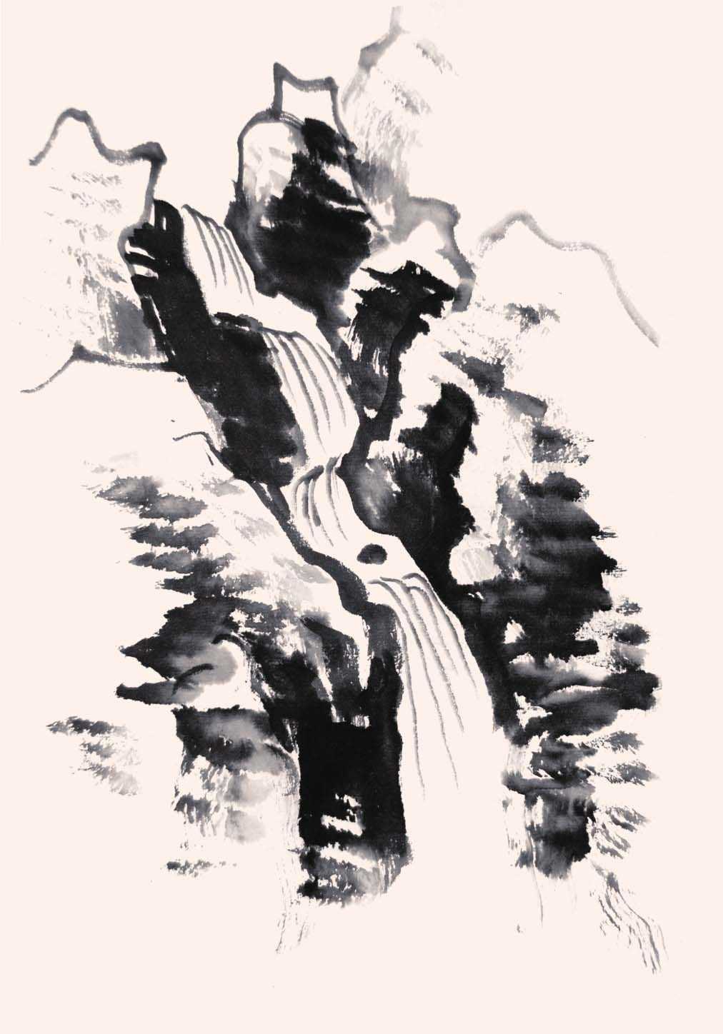 山水画教程水彩风景简单,山水画画水教学视频