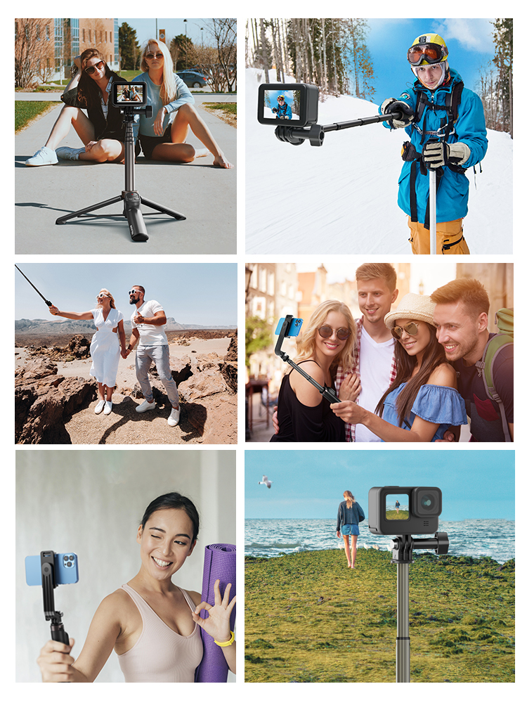 gopro10连蓝牙自拍杆,gopro三段式自拍杆测评