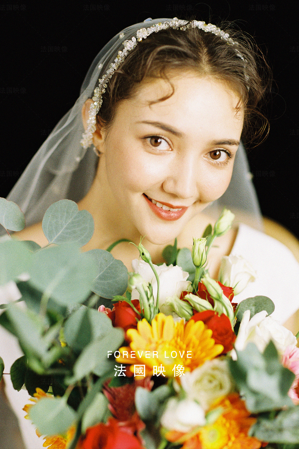 北海拍婚纱照短发,短发新娘婚纱照