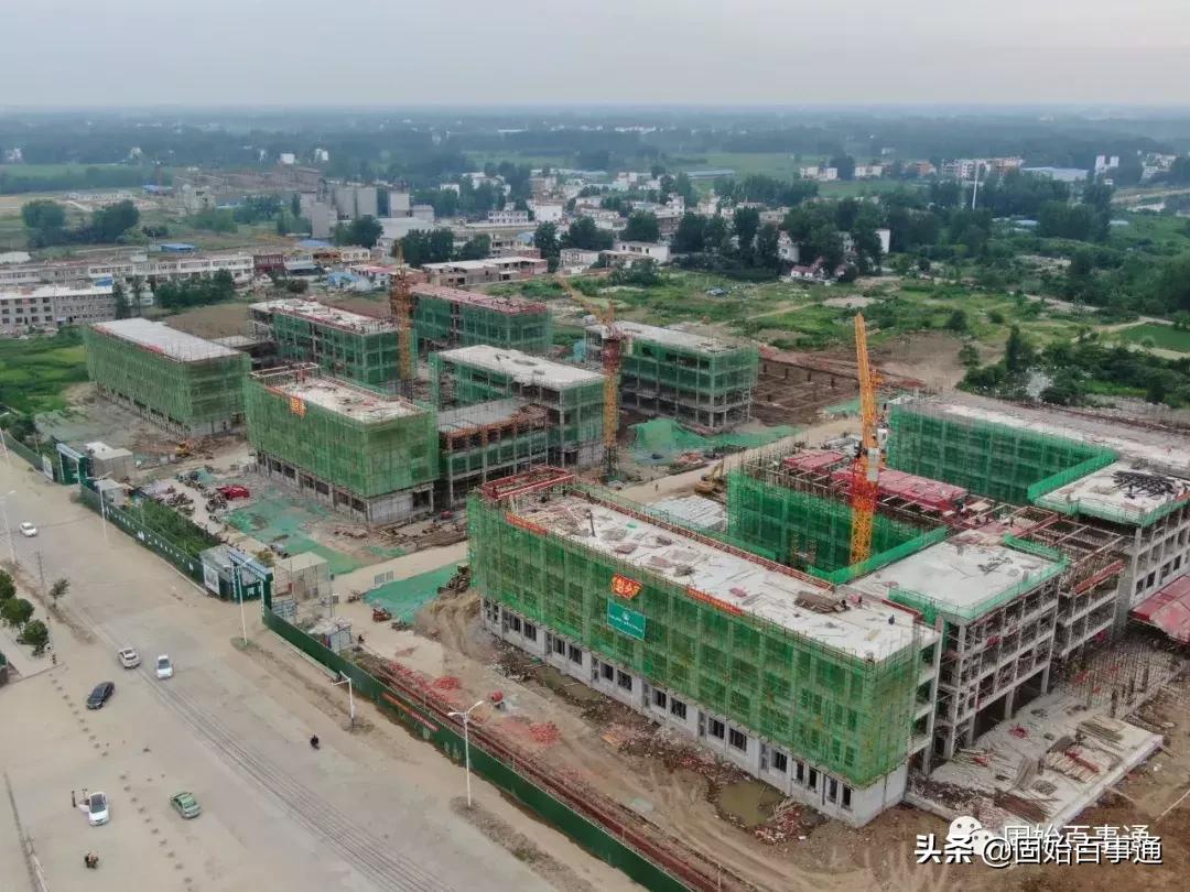 航拍河南固始的县城的全景,固始航拍全景视频