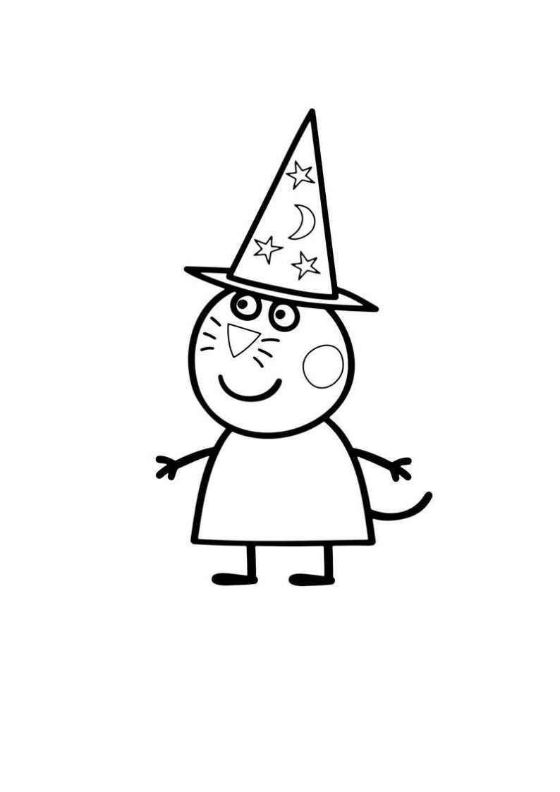 小猪佩奇填色画图片可打印,小猪佩奇填色小视频