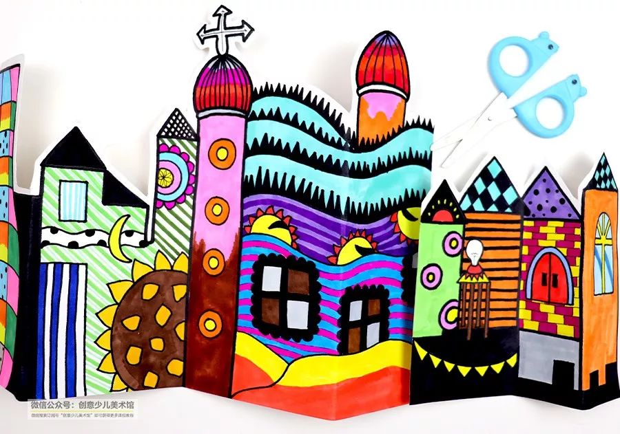 巴洛克风格城堡儿童画,沙漠城堡简笔画儿童画