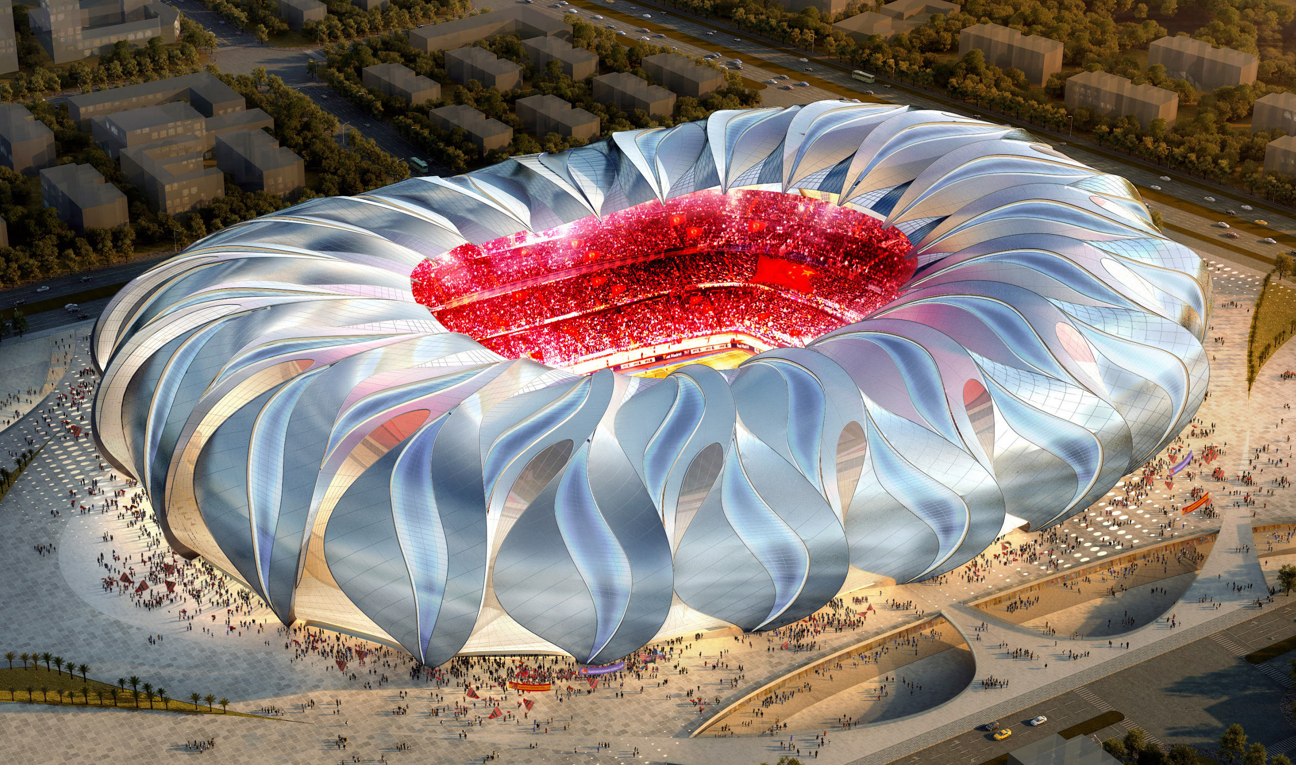 恒大再建两座8万人球场谁用,恒大10万人足球场设计