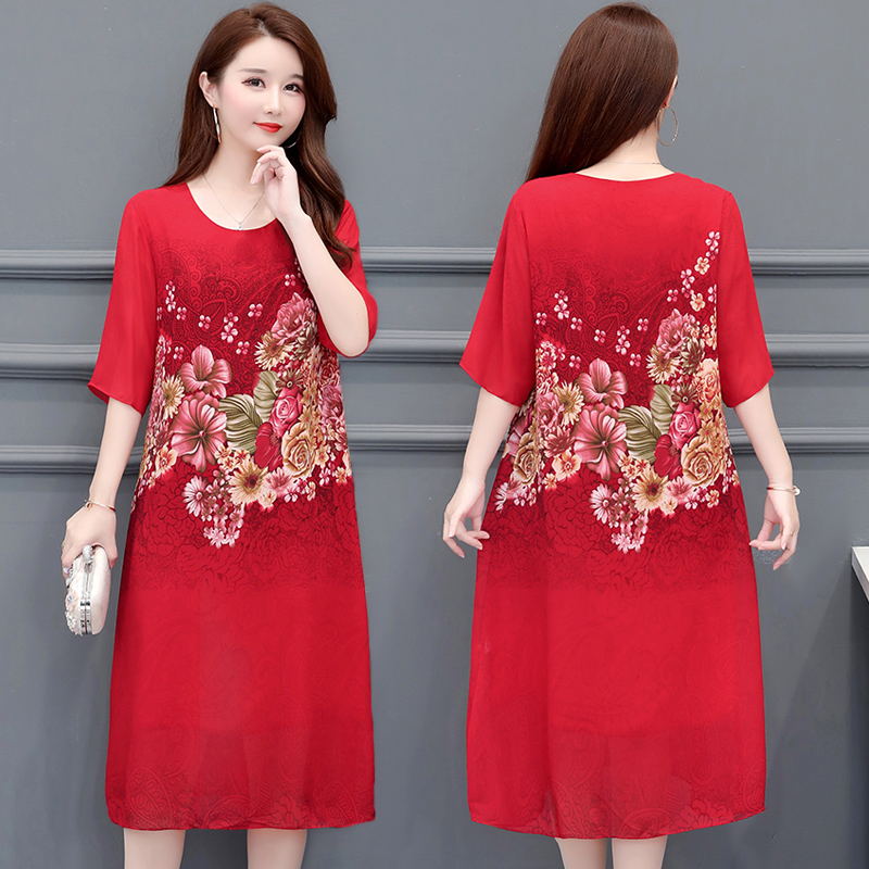 大码婉约连衣裙,优雅端庄又洋气的连衣裙