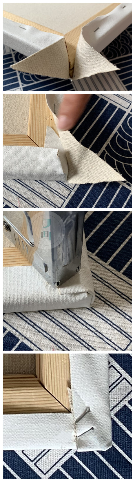 油画绷布过程,油画绷框教程