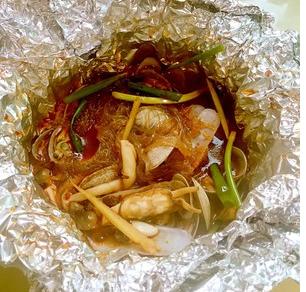 锡纸花甲粉最好吃的做法,美食做法锡纸花甲粉