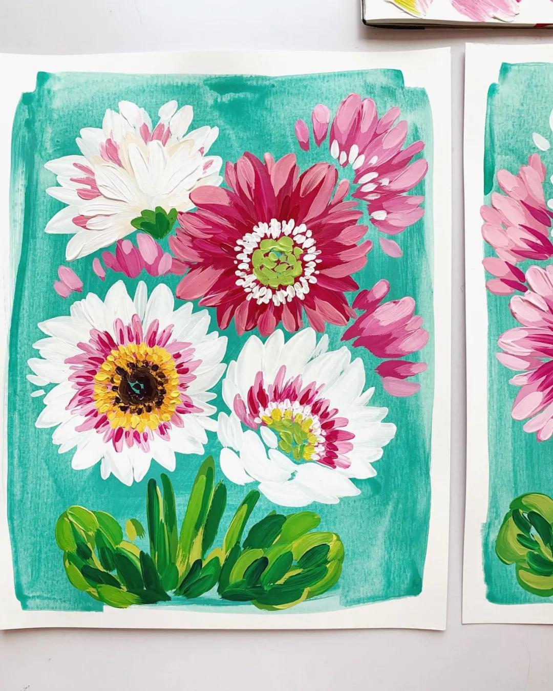 美术创意画幼儿丙烯平涂画,丙烯平涂的正确方法图解