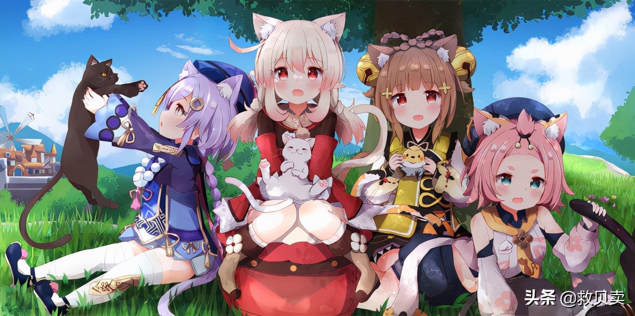 当《原神》角色拥有宝可梦，可莉变*弹炸**狂人，凝光猫老大完美搭配