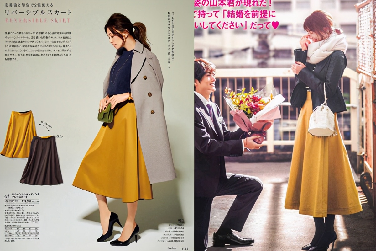时尚达人都爱穿的半身裙,时尚潮流穿搭日本人
