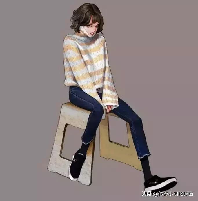 他把恋爱中的姑娘都画成插画，美哭10万宅男！