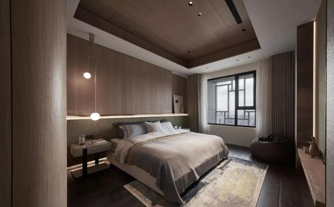 床头背景别刷大白墙,家里刮大白的半墙板床头效果图