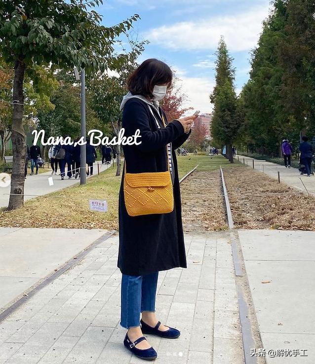 韩国钩针教程,简单的钩针编织包