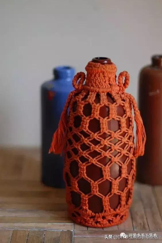 编绳杯套,编绳防烫杯套