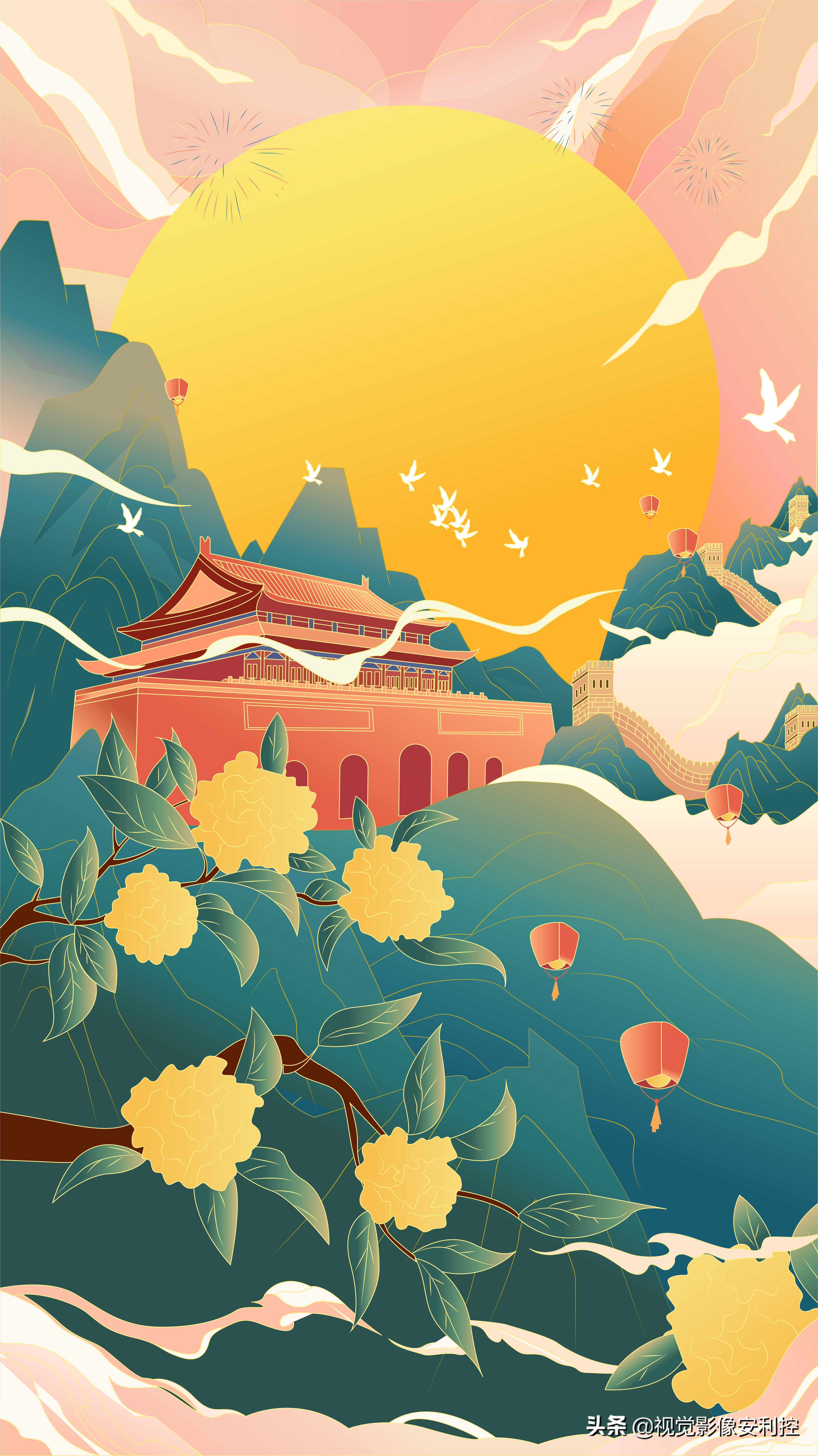 好运招财锦鲤图片壁纸,新年壁纸锦鲤附体好运滚滚而来