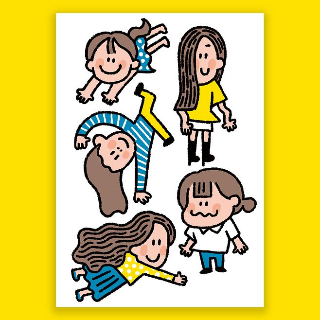 超可爱的手绘简笔画,简单的Q版简笔人物绘画