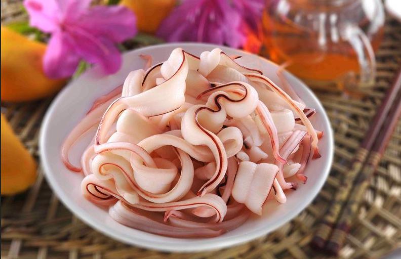 鲜嫩脆爽的北海墨鱼图片,墨鱼脆爽