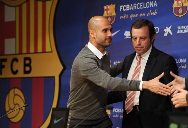 足坛传奇球星告别完整版,巴萨主帅瓜帅简介