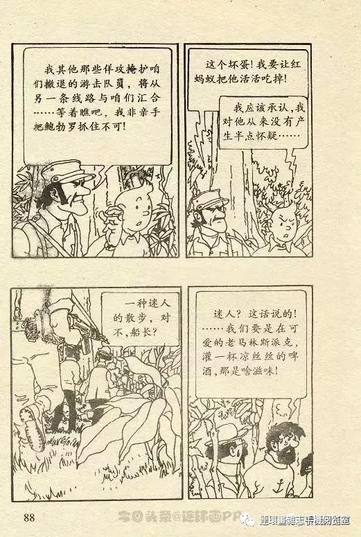 丁丁历险记之丁丁在刚果,丁丁历险记丁丁被石头绊倒