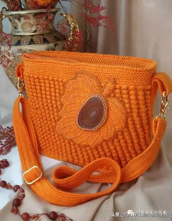 厉害了，极美爱尔兰钩花包包，看了这个才是真服气