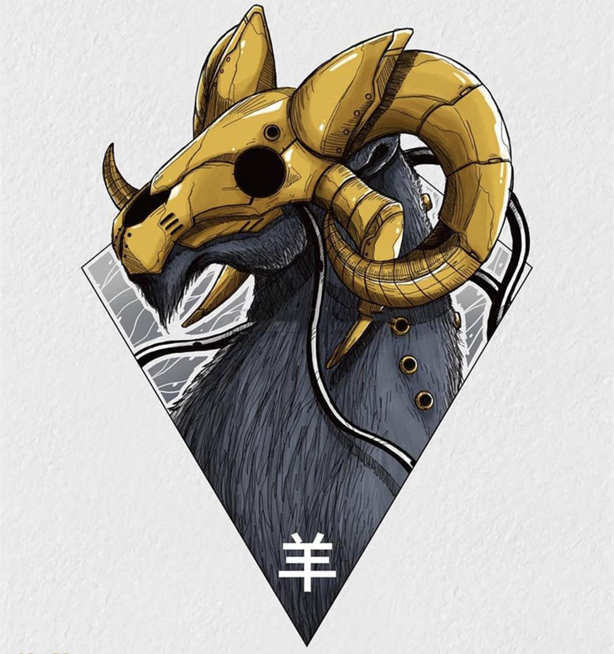 十二生肖机械化形象，灰色基调充满科幻元素，你喜欢自己的生肖吗