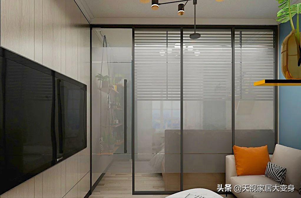 两室一厅卧室太小怎么改造,13平的主卧怎样改成2个卧室