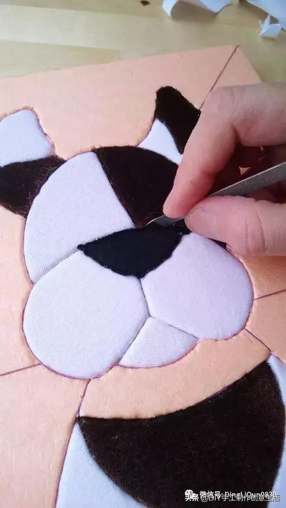 布艺diy拼布图案贴画,布画diy手工制作大全