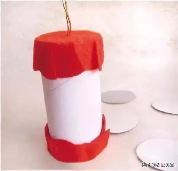 元旦手工彩纸鞭炮,元旦节手工鞭炮