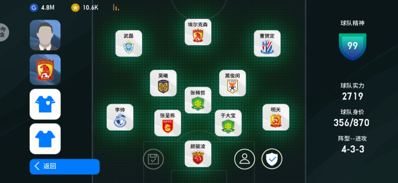 国足实况最强阵容,中国足球国家队最强阵容