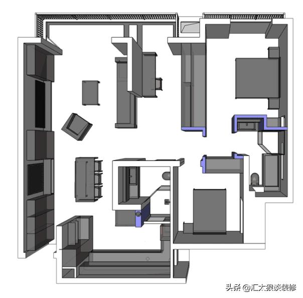 灰白绿原木家具装修风格,黑白灰原木简约风格