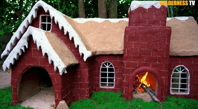 小哥哥徒手建房子,小伙为流浪狗打造温馨的城堡