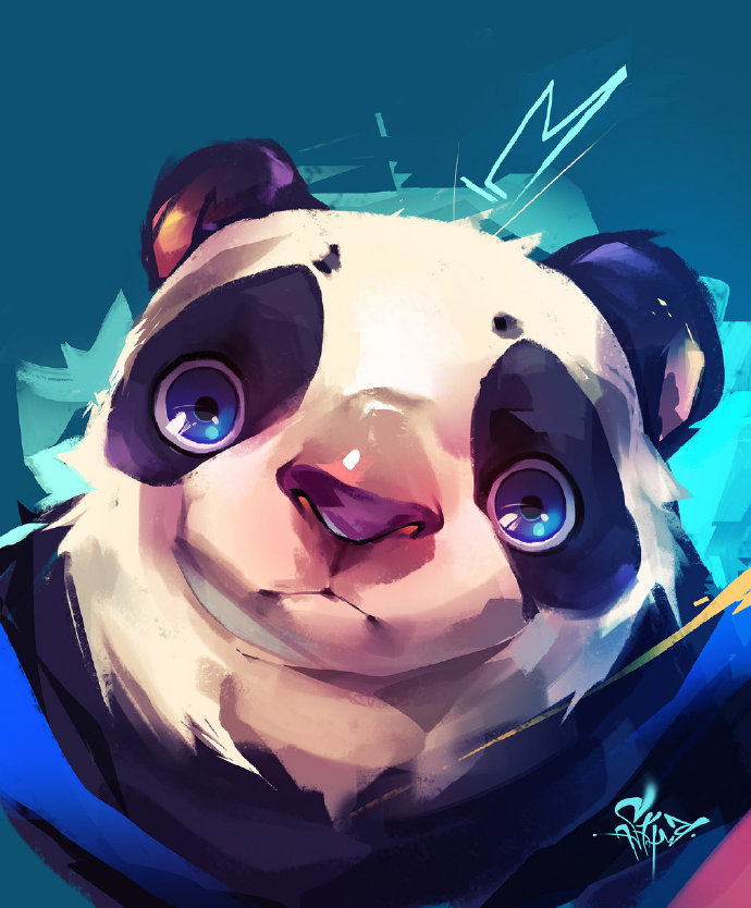 好看可爱又简单的动物眼睛插画,黑白和彩色强烈对比的插画