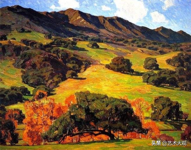 美国当代风景油画写生作品,美国大峡谷古典风景油画