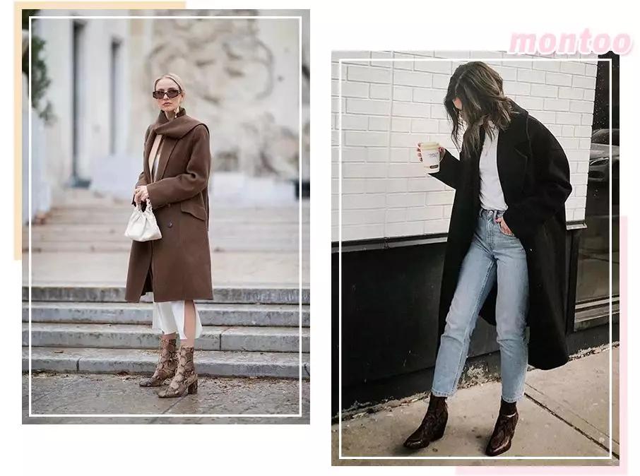 高腰靴子搭配正肩大衣,格子大衣和马丁靴怎么搭配才好看