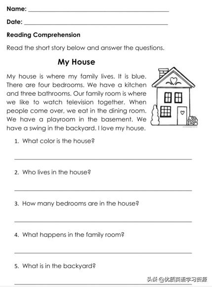 英语myhouse完整内容怎么写,英语myhouse作文配图