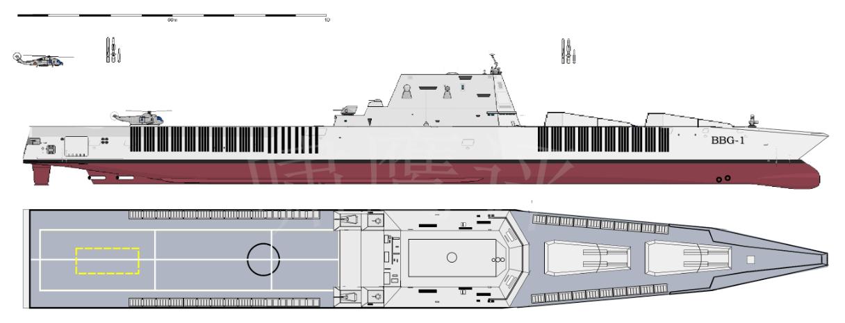 美国305毫米主炮战列舰,中国海军电磁炮战列舰