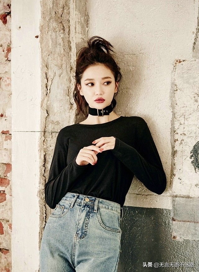 高冷御姐风冬季裤子搭配,暗黑御姐风穿搭牛仔裤