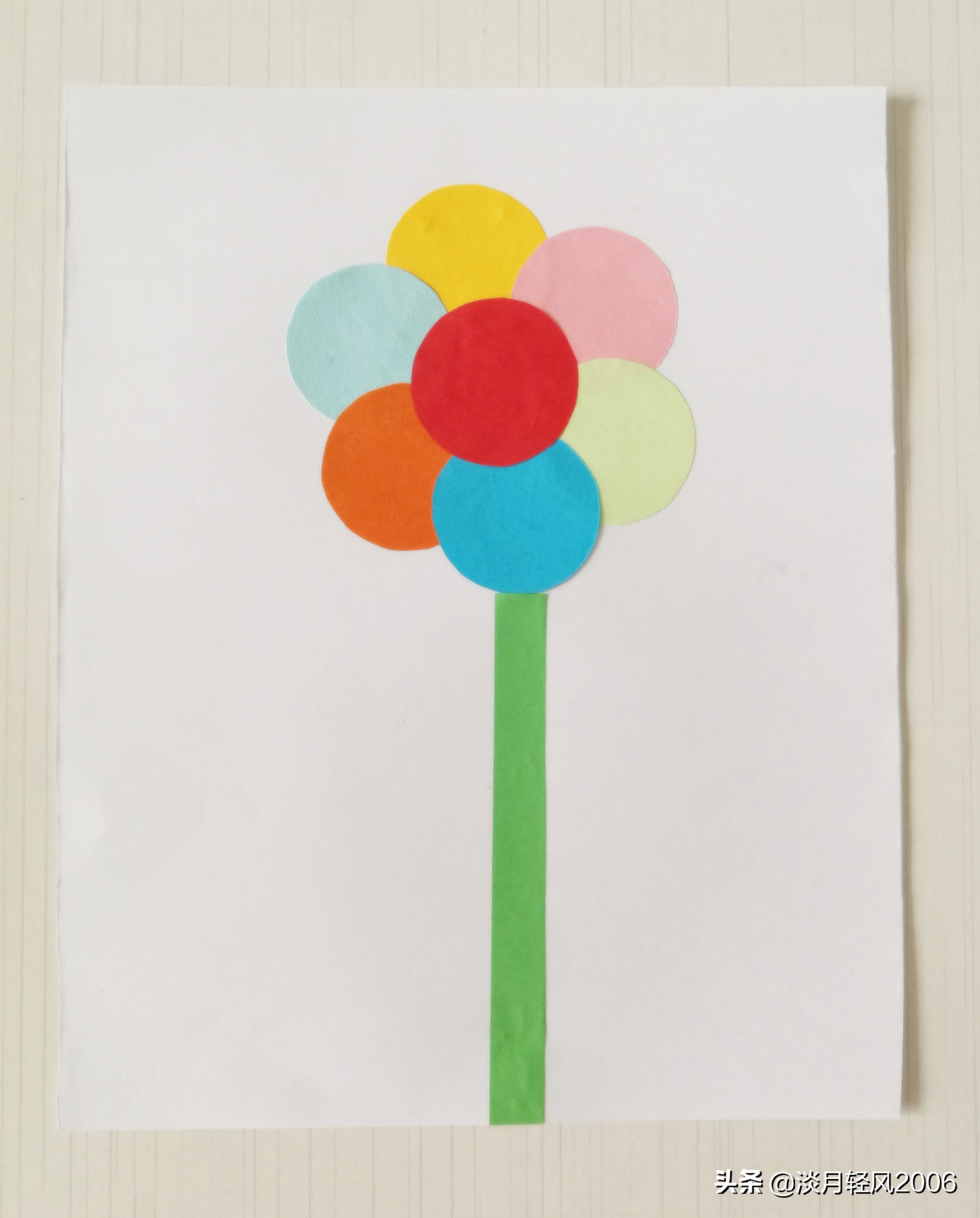 3-6岁幼儿手工简单贺卡小花,母亲节贺卡卡纸立体的简单又漂亮