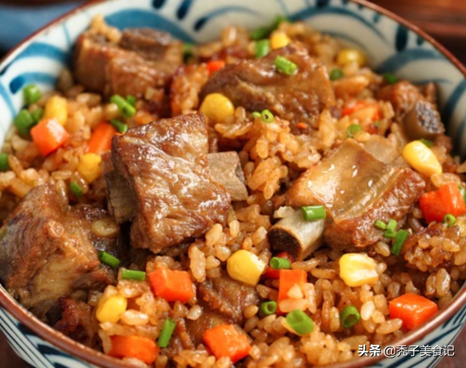 美味懒人饭之排骨焖饭家庭版做法,家庭版排骨焖饭的做法