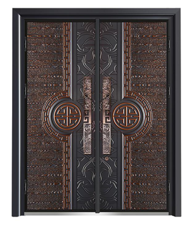 非标别墅大门·防盗门的首选材料：锌铁合金材质做的门真好