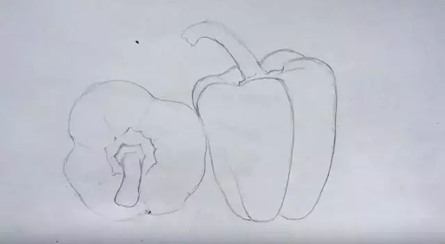 素描彩铅蔬菜画,蔬菜素描画法步骤图