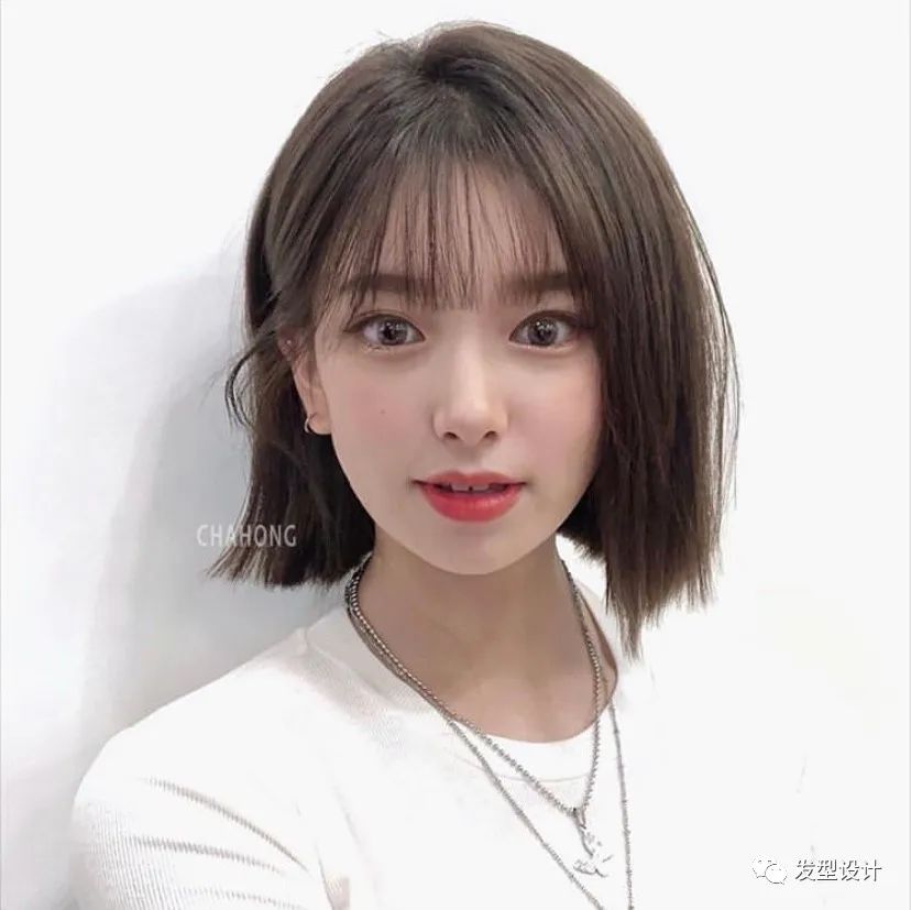 八大网红刘海短发,无刘海短发发型女