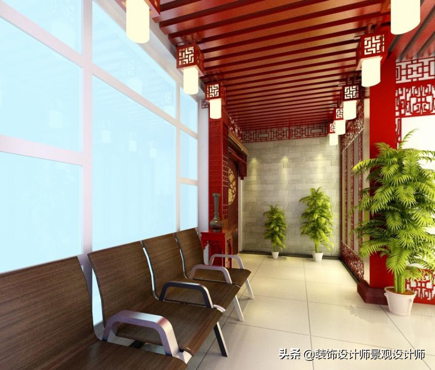 50平米禅意中医养生馆设计图,中医养生理疗会所设计