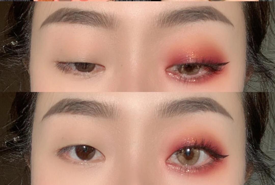 眼上有缺陷眼妆教程干净高级显大,单眼皮小眼睛眼妆教程干净高级