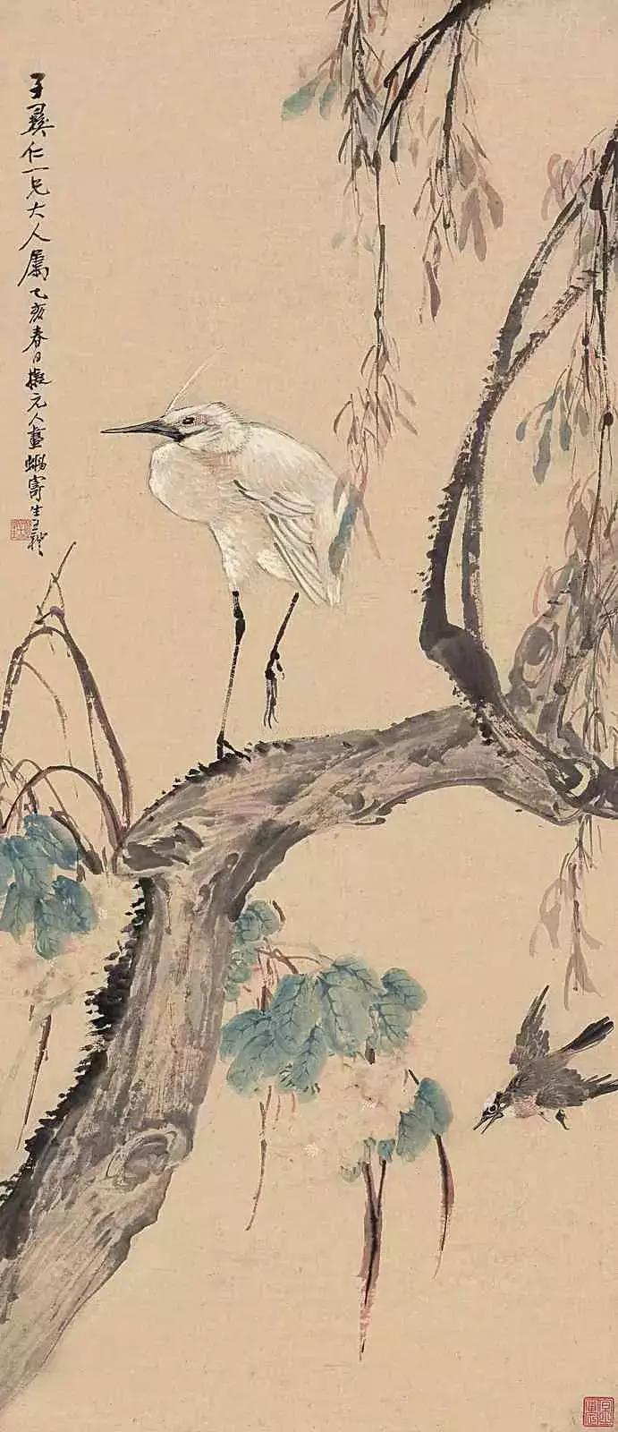 潘天寿100幅花鸟画欣赏,潘天寿花鸟画简史